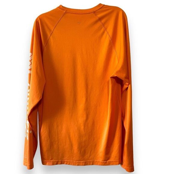 Columbia Omni-Shade PFG Raglan Sleeve Terminal Tackle Tee Orange Small - Picture 2 of 9